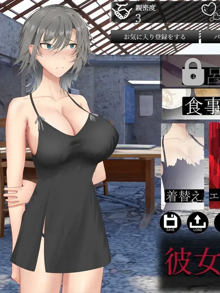 穿黑色连衣裙站在房间里的可可角色画面